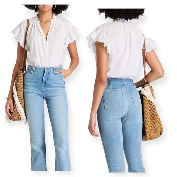 Veronica Beard White Milly Shirt, Size M, New with tag - Picture 2 of 14